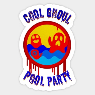 Cool Ghoul Pool Party Sticker
